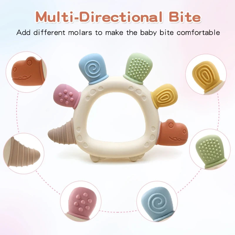 Silicone Dino Teether